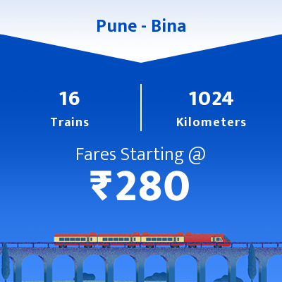 Pune To Bina Trains